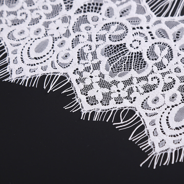 Lace Fabric Eyelash Cutwork Nylon for Apparel Wholesale Supplier 4